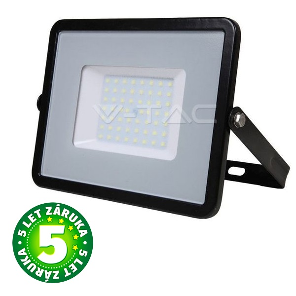 Prémiový ultratenký LED reflektor 50W 4000lm SAMSUNG čipy černý, studená