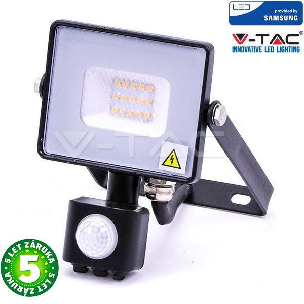 Prémiový ultratenký LED reflektor 10W 800lm s čidlem SAMSUNG čipy denní