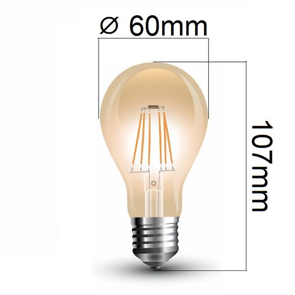 Retro LED žárovka E27 4W 350lm extra teplá, filament, ekvivalent 35W