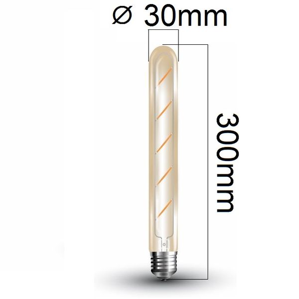 Retro LED žárovka E27 5W 500lm extra teplá, filament, ekvivalent 45W