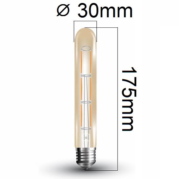Retro LED žárovka E27 6W 600lm extra teplá, filament, ekvivalent 50W