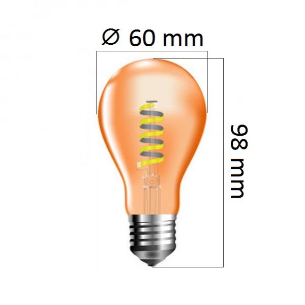 Retro LED žárovka E27 4W 360lm extra teplá, filament, ekvivalent 40W