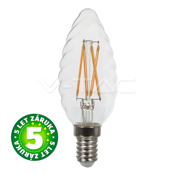 Prémiová retro LED žárovka E14 SAMSUNG čipy 4W 400lm teplá, filament