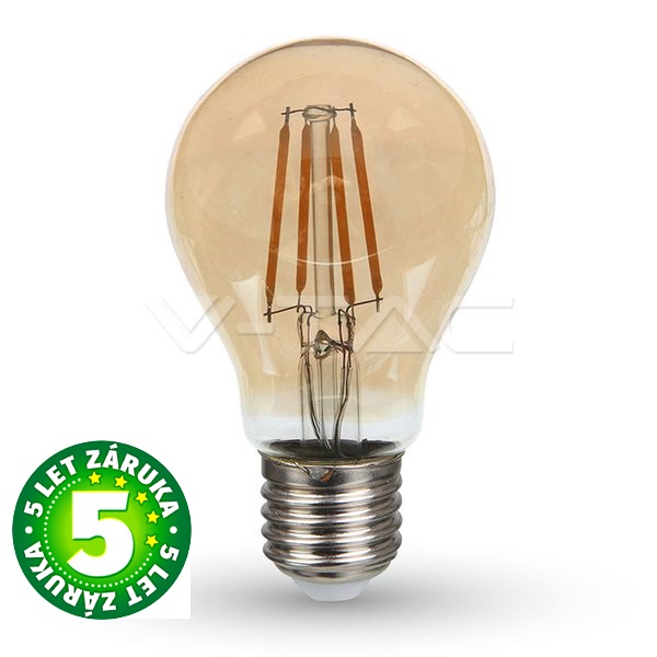 Prémiová retro LED žárovka E27 SAMSUNG čipy 4W 350lm teplá, filament