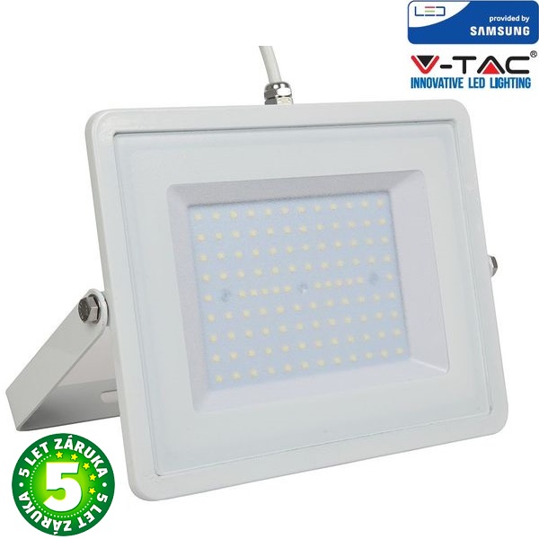 Prémiový ultratenký LED reflektor 100W 8000lm SAMSUNG čipy bílý, denní