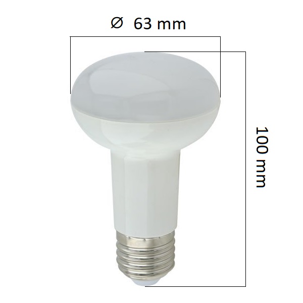 LED  žárovka E27 6W 480lm R63, denní, ekvivalent 36W