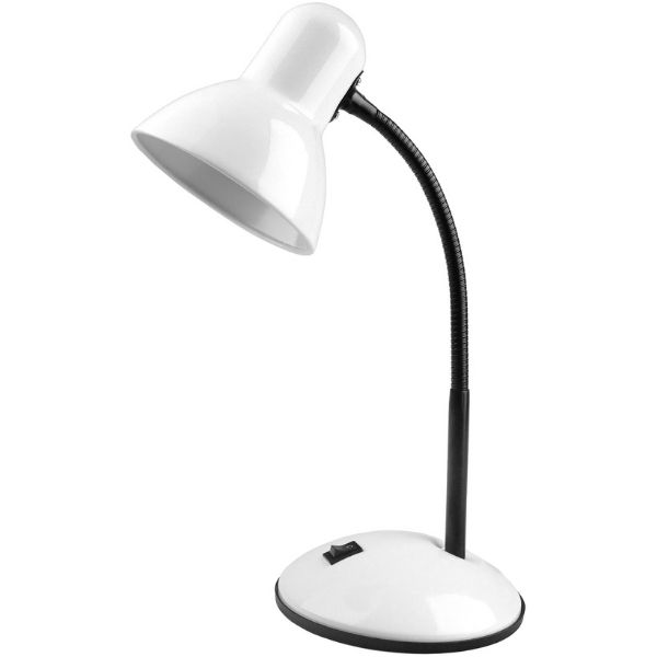 Stolní lampa s paticí E27,  bílá
