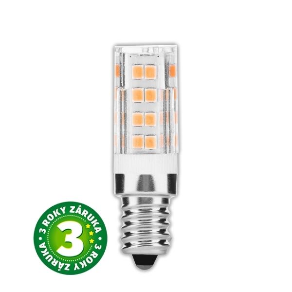 Prémiová LED žárovka E14 4,2W 450lm teplá, ekv. 39W, 3 roky