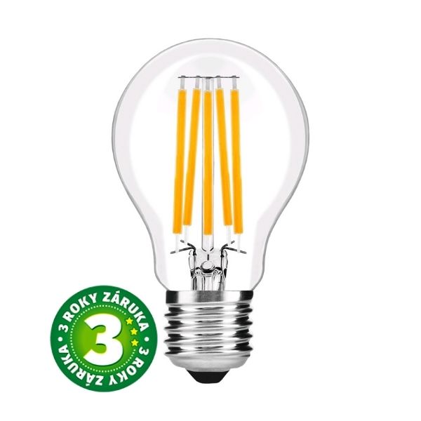 Stmívatelná prémiová retro LED žárovka E27 9W 1055lm teplá, filament, ekv. 75W, 3 roky