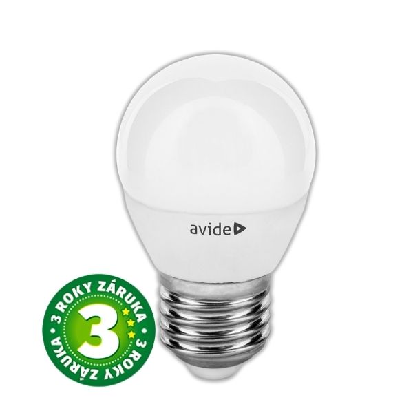 Prémiová LED žárovka E27 6W 530lm G45 EXTRA TEPLÁ, ekv. 43W, 3 roky