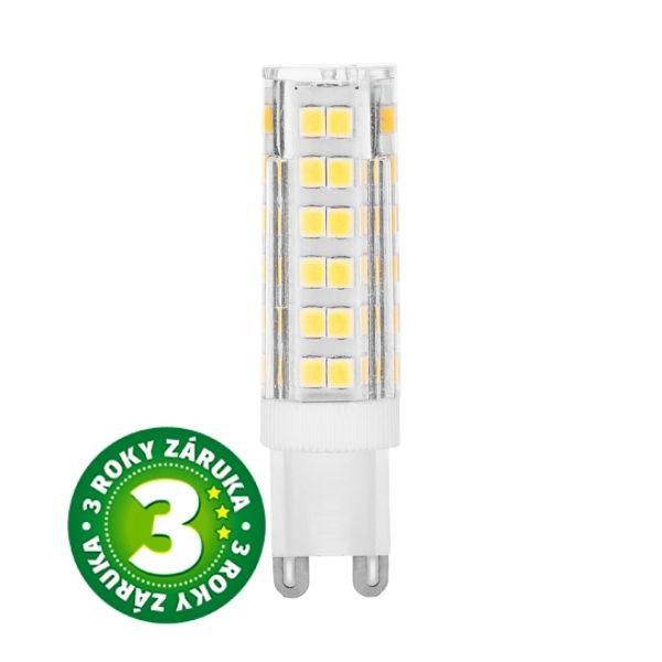 Prémiová LED žárovka G9 4,2W 450lm, studená, ekv. 39W, 3 roky 