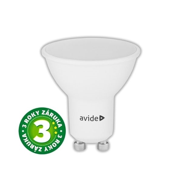 Prémiová LED žárovka GU10 7W 600lm, studená, ekv. 48W, 3 roky