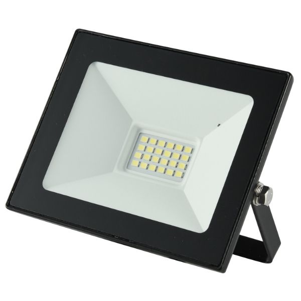 Ultratenký LED reflektor černý  20W 1600lm, studená barva světla