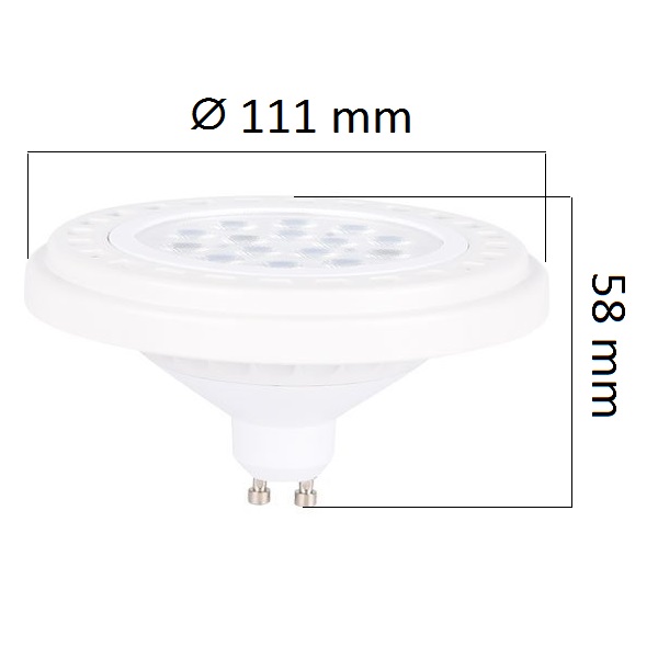 LED žárovka AR111/GU10 15W 1200lm teplá, ekvivalent 80W 