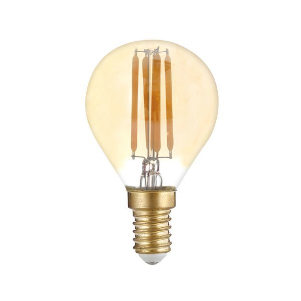 Stmívatelná Retro  LED žárovka E14 4W 350lm G45 extra teplá, filament, ekvivalent 27W