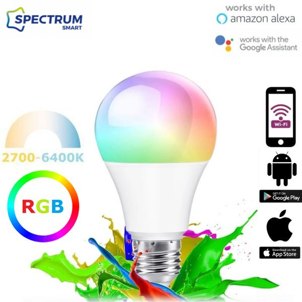 Chytrá LED žárovka E27 13W 1495lm WIFI Bluetooth RGB + teplá, denní, studená (SMART)