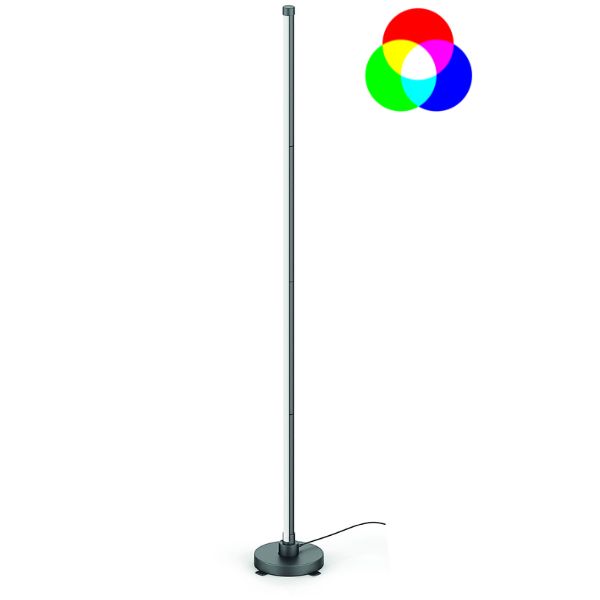 Stmívatelná LED stojací lampa RGB+W 11,5W 1260lm barevná hudba, dálkové ovládání