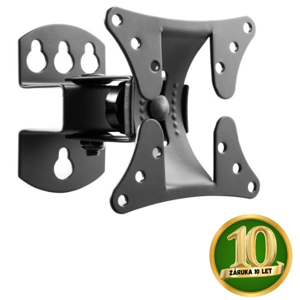 Držák na TV 13"-27" na zeď Holmios, kloubový 30°h 20°v, nosnost 30kg, 10 let záruka