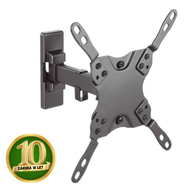 Držák na TV 13"-42" na zeď Holmios, kloubový 90°h 5-12°v, nosnost 20kg, 10 let záruka