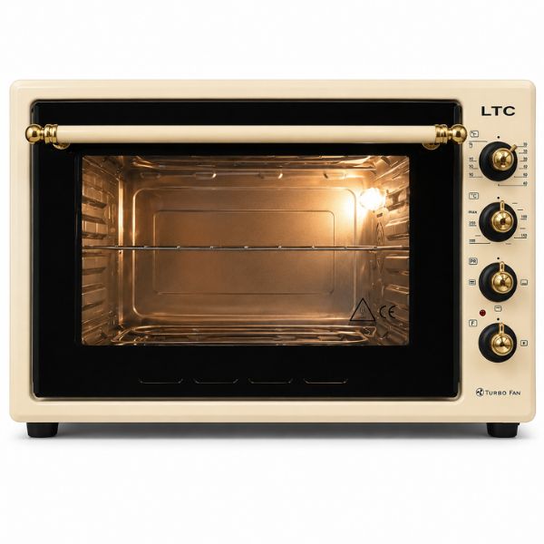 Stolní trouba LTC 70 l – horkovzdušná, 1900 W, béžová, retro design
