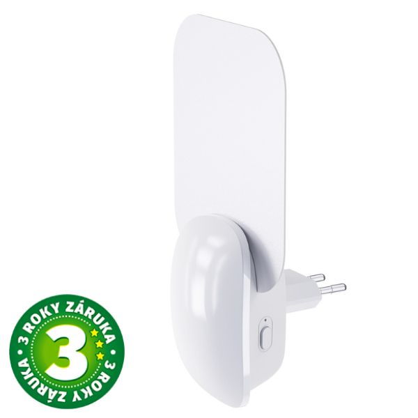 Noční světlo do zásuvky Figari 2v1 s lapačem hmyzu, 1W, 6lm, teplá barva, 3 roky záruka