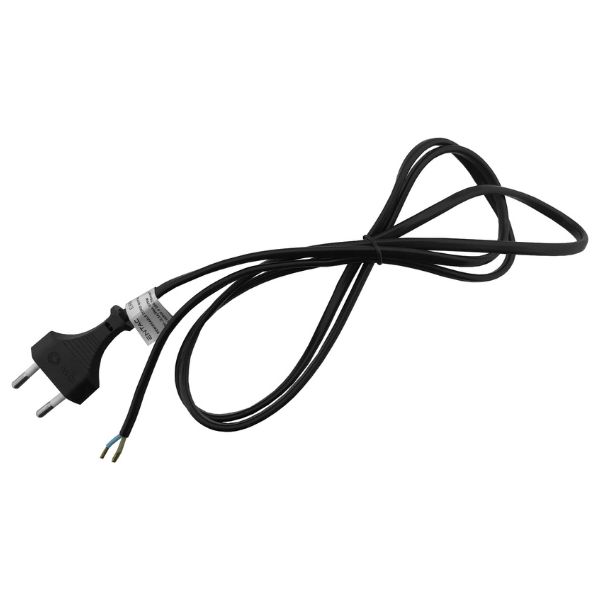 Flexo šňůra - dvoužilový kabel 1,5m, černá 2G0.75, 2,5 A