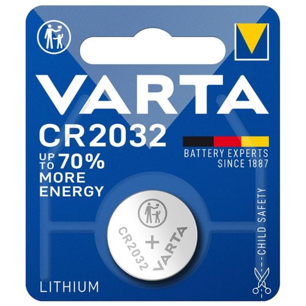 Knoflíková lithiová baterie CR2032 VARTA