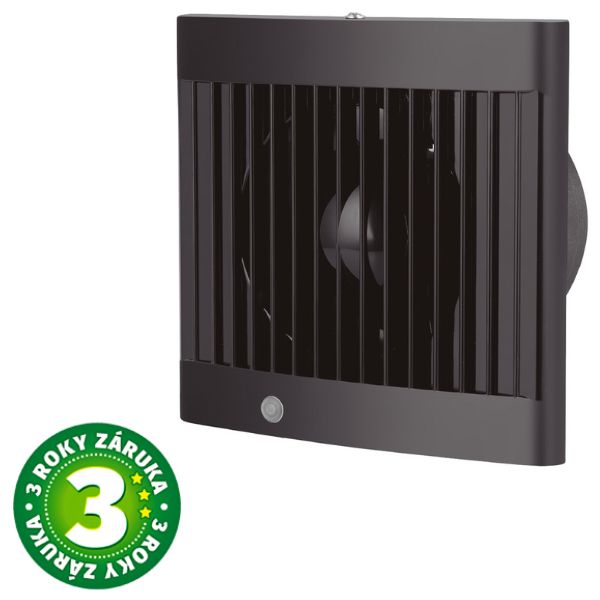 Koupelnový ventilátor GSC Amina 100mm, 71m3/h, 38dB, 15W, černý, 3 roky záruka