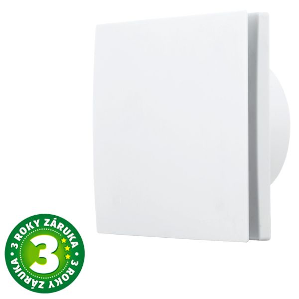 Koupelnový ventilátor GSC Larino 100mm, 62m3/h, 40dB, 20W, bílý, čelní kryt, 3 roky záruka