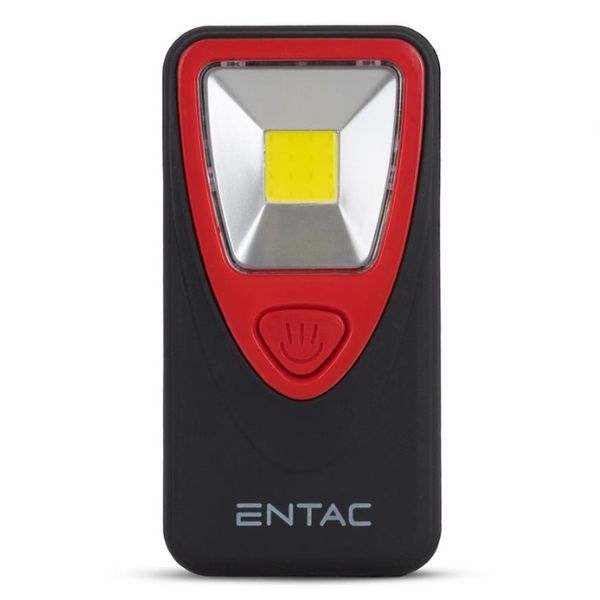 Kapesní LED svítilna 3W 200lm IP44, držák, magnet, černočervená
