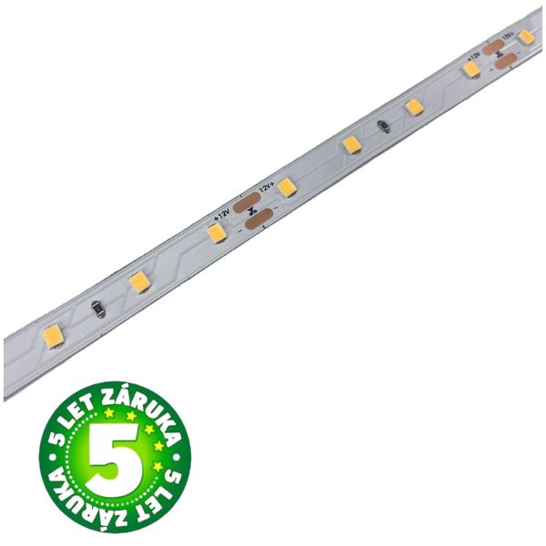 Prémiový LED pásek 64x2835 smd 8W/m, 1160lm/m, teplá, délka 5m, 5 let záruka