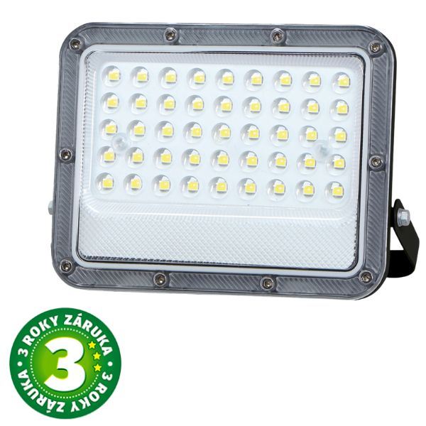 Prémiový ultratenký LED reflektor šedý 30W 2600lm, teplá, 3 roky