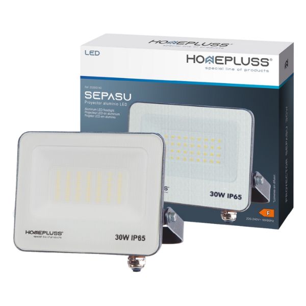 Ultratenký LED reflektor šedý 30W 2500lm, studená barva světla