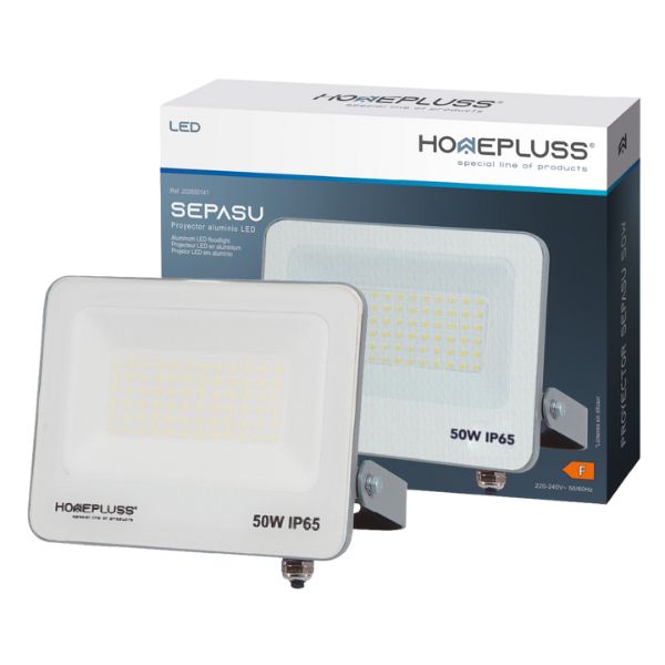 Ultratenký LED reflektor šedý 50W 4600lm, studená barva světla