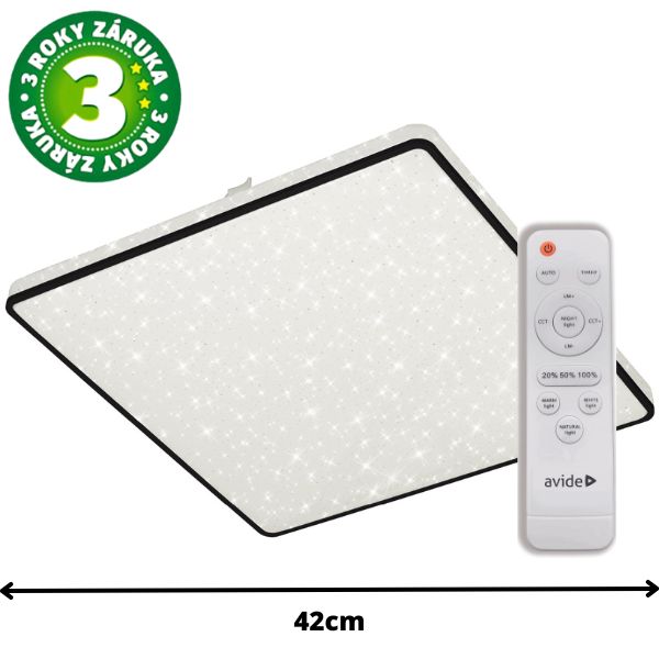 Prémiové led stropní svítidlo Avide Mia XL 42cm 48W 3600lm CCT, DO, 3 roky POŠKOZENÝ OBAL