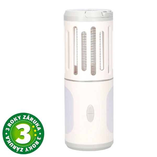 LED svítilna s UV lapačem hmyzu Navelis 6 W, 90lm, studené světlo, na 3 AA, 3 roky záruka