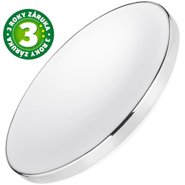 Prémiové led stropní svítidlo Amelia 35cm 18W 1600lm denní, stříbrný okraj, 3 roky