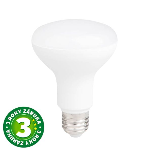 Prémiová LED žárovka E27 12W 1200lm R80 teplá, ekv. 85W, 3 roky záruka