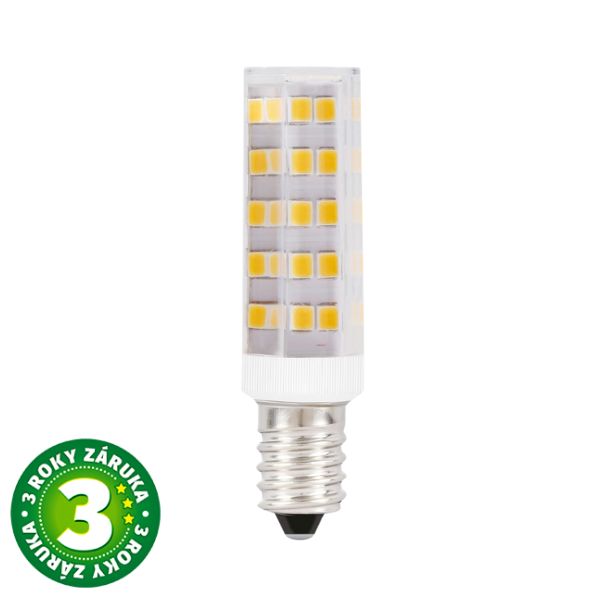 Prémiová LED žárovka E14 4,8W 530lm teplá, ekv. 43W, 3 roky záruka