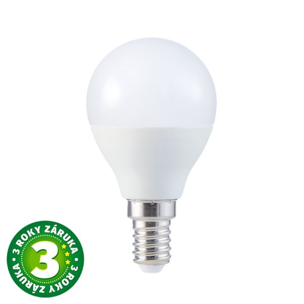 Prémiová LED žárovka E14 3W 250lm G45 teplá, ekv. 25W, 3 roky záruka