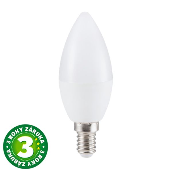 Prémiová LED žárovka svíčka E14 8,5W 806lm teplá, ekv. 60W, 3 roky záruka
