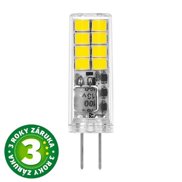 Prémiová LED žárovka G4 1,2W 180lm 12V AC/DC, denní, ekv. 19W, 3 roky záruka