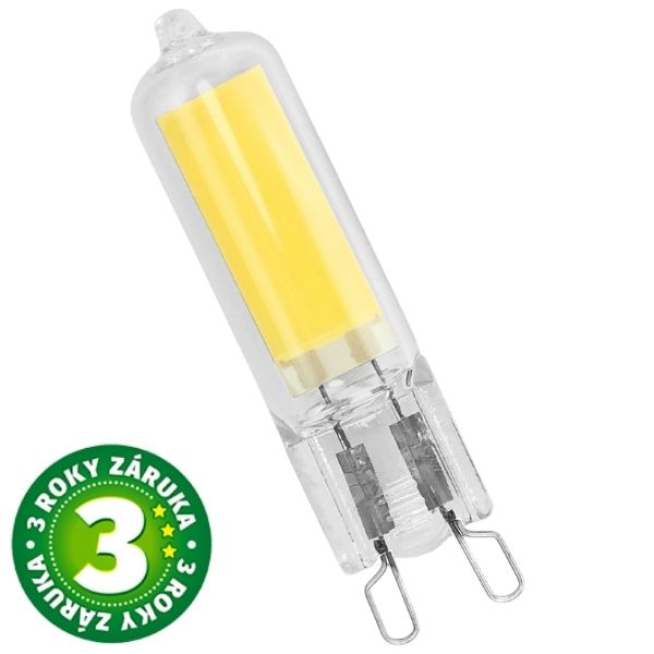 Prémiová LED žárovka G9 4W 400lm, teplá, ekv. 35W, 3 roky 