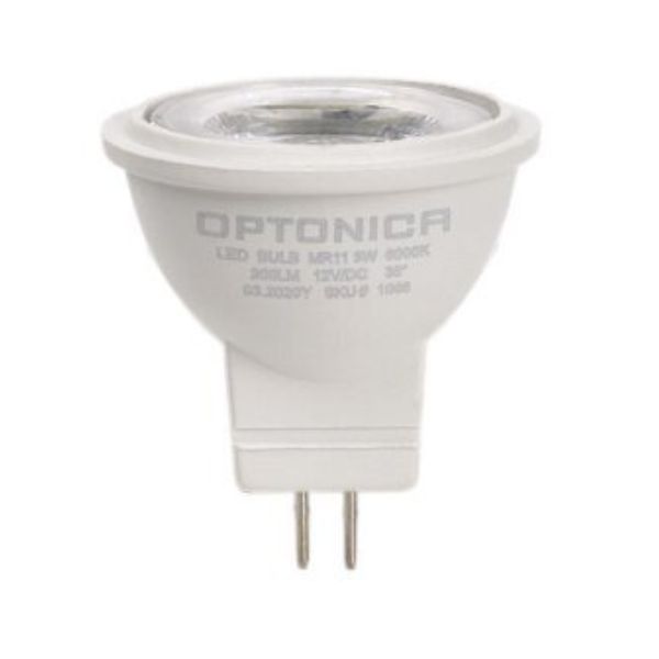 LED žárovka bodovka 3,5cm GU5,3 MR11 3W 210lm 12V, denní, ekvivalent 13W