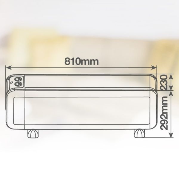 Slídový radiátor mica 2 stupně výkonu, max 2000W, termostat, až na 25m2, 3 roky záruka
