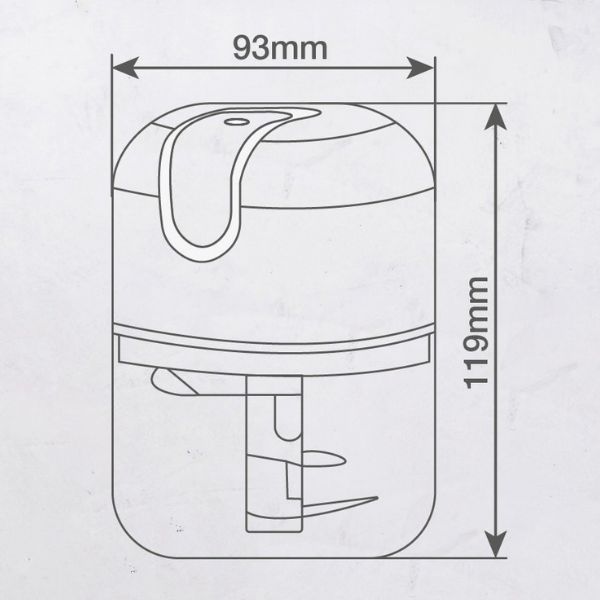 Přenosný sekáček Väline Hakima 250 ml 30 W, 3 nerezové nože s USB nabíjením, 3 roky záruka