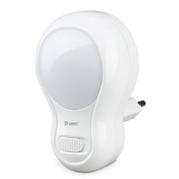 Designové noční světlo do zásuvky s vypínačem 1W, GSC, bílé, studená barva světla