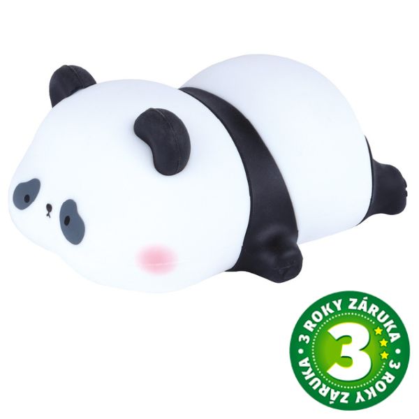 Noční světlo unavená panda 13cm GSC, teplá + RGB, nabíjecí, 3 roky záruka