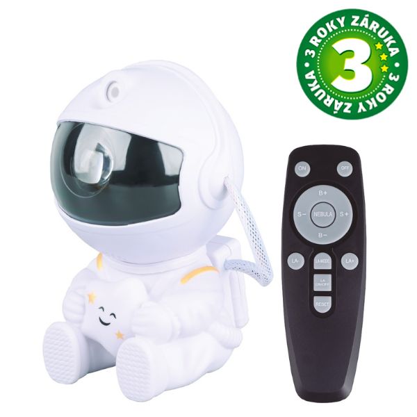 Noční světlo astronaut s projekcí noční oblohy na strop nebo zeď, RGB, DO, 3 roky záruka