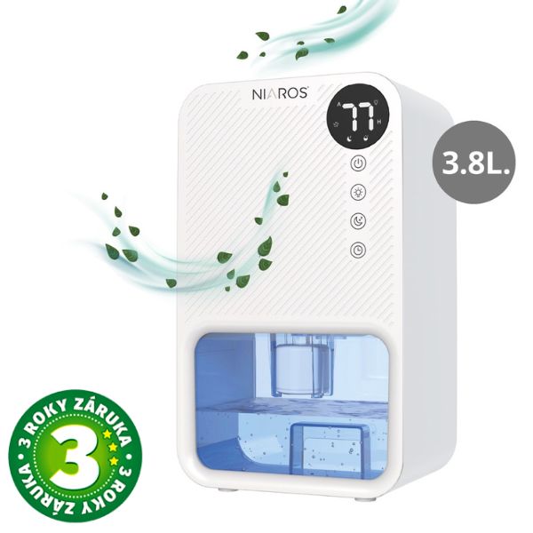 Odvhlčovač Boure XL 3,8 l, 80W, 34db, automatické vypnutí, ambientní světlo, 3 roky záruka